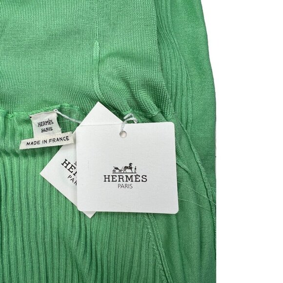 Hermes NWT Silk & Cashmere Women's Turtleneck Sweater Size EU 38 Color Absinthe - Picture 13 of 13